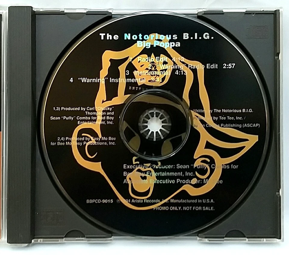 (CD) The Notorious B.I.G. – Big Poppa, Promo, BBPCD-9015, Single, NM/EX, Rare. - Image 4 of 4