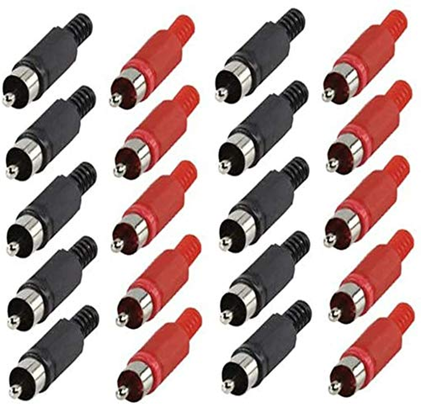 30PCS Solder RCA Plug Male Audio Video Adapter Connector Professional