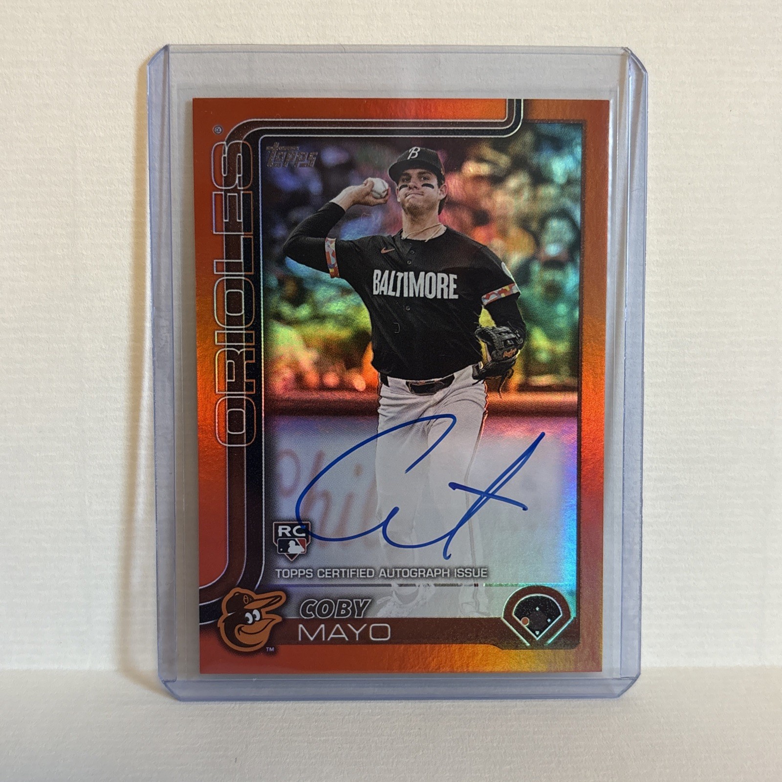 2025 Topps Series 1 - Flagship Real One Auto Coby Mayo #20 Orange Foil /25