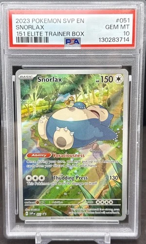 2023 Pokémon SNORLAX #051 151 Elite Trainer Box PSA 10 HH1