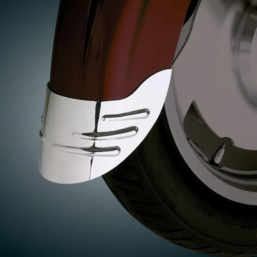 Extensión guardabarros delantero lágrima cromada Show motocicleta bicicleta de calle 53-726 Foto 3 de 4