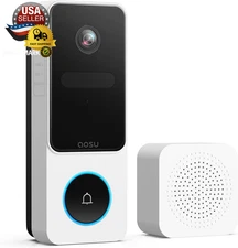 AOSU Doorbell Camera Wireless- Head-To-Toe View, Intelligent Package Detection, 