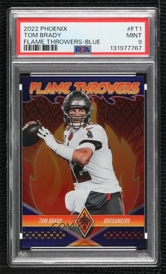 2022 Panini Phoenix Flame Throwers Blue 15/35 Tom Brady #FT-1 PSA 9 MINT 0kb0