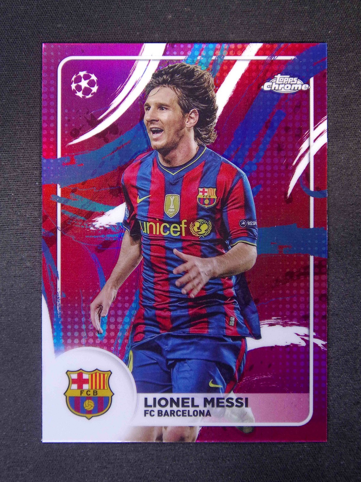 2024-25 Topps Chrome Uefa Soccer Brush Lionel Messi SB-10