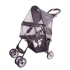 Full-Window pet Stroller 4 Wheels for Cats  Dogs, with Storage Basket,Cup Ho...