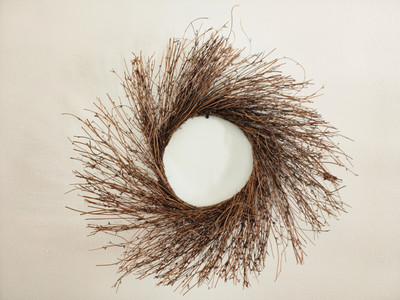 Twig Branch Tree Wrapped Twisted Wreath Rustic Decor Large 25 Inch