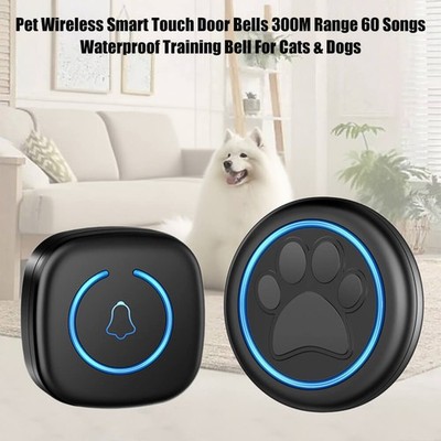 Pet Wireless Smart Touch Door Bells Waterproof Training Bell For Cats & Dogs