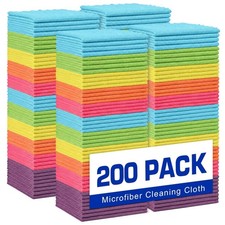 200 Pack Microfiber Cleaning Cloths 12x11 In Rags For Home Auto Cleaning 200 Pack Microfiber Cleaning Cloths 12x11 In Rags For Home Auto Cleaning
