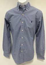 Polo Ralph Lauren Gingham Classic fit Long sleeve Button Up Shirt Blue White S