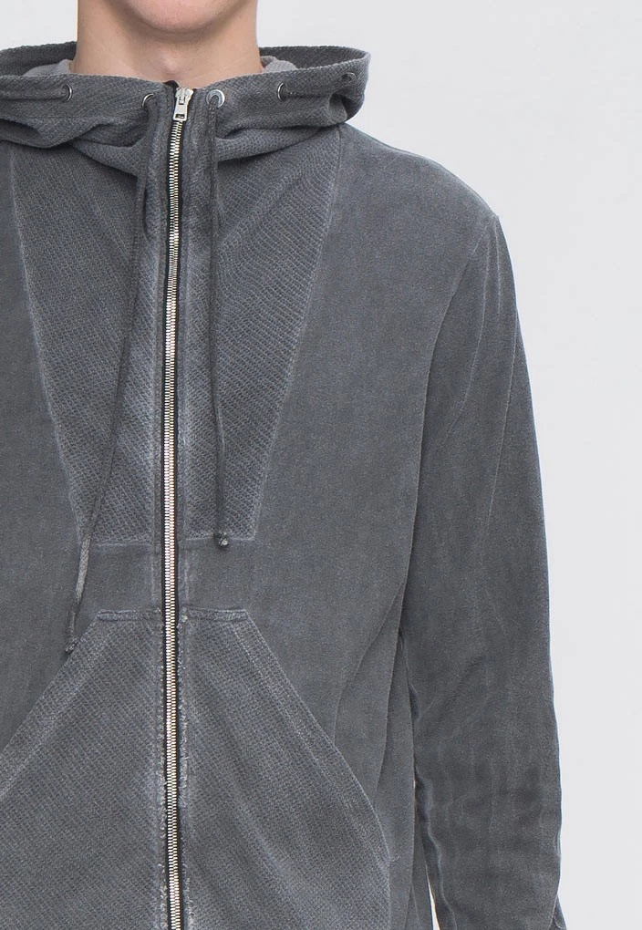 LOST & FOUND RIA DUNN ZIP HOODIE JACKET SWEATER, SZ M (loose fit) - product detail image 4