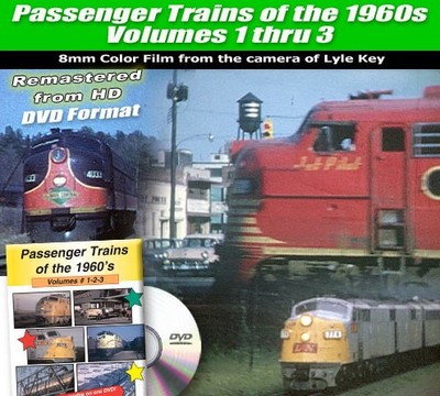 Passenger Trains of the 1960s Combo DVD or Blu-ray Dixie Flyer Vulcan tons!