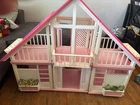VTG 1985 Barbie A Frame Dream House Pink With Some Original Furniture See Pics