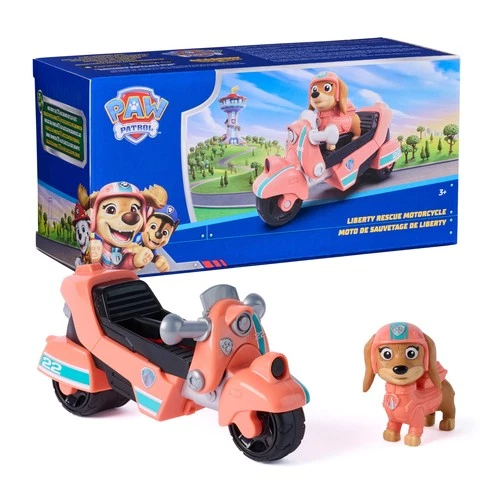Paw Patrol, Liberty Rescue Motorcycle, Toy Bike with Collectible Action Fig