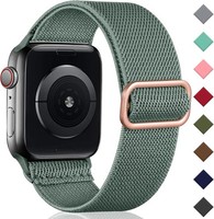 Armband Kompatibel Mit Apple Watch Verstellbar Dehnbar Nylon 38-42Mm KieferngrüN