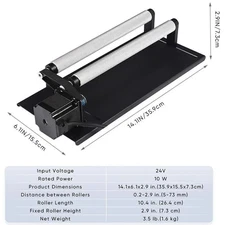 Monport Rotary Axis for 50W Above CO2 Laser Engraver Cutter