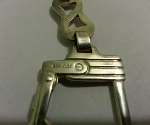 Vtg Sterling 950 And Gold 585 Key Chain Mazda car mono A K rare, 22.6 gr 4" - Picture 5 of 11