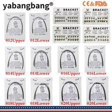 Dental Orthodontic Bracket Braces Roth/MBT 345 Hooks /Super Arch Wire Niti Round