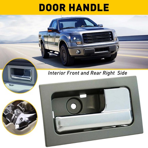 Inside Door Handle Front Rear Left Right Silver for 09-14 Ford F150 Lobo 1/2/4x - Picture 28 of 28