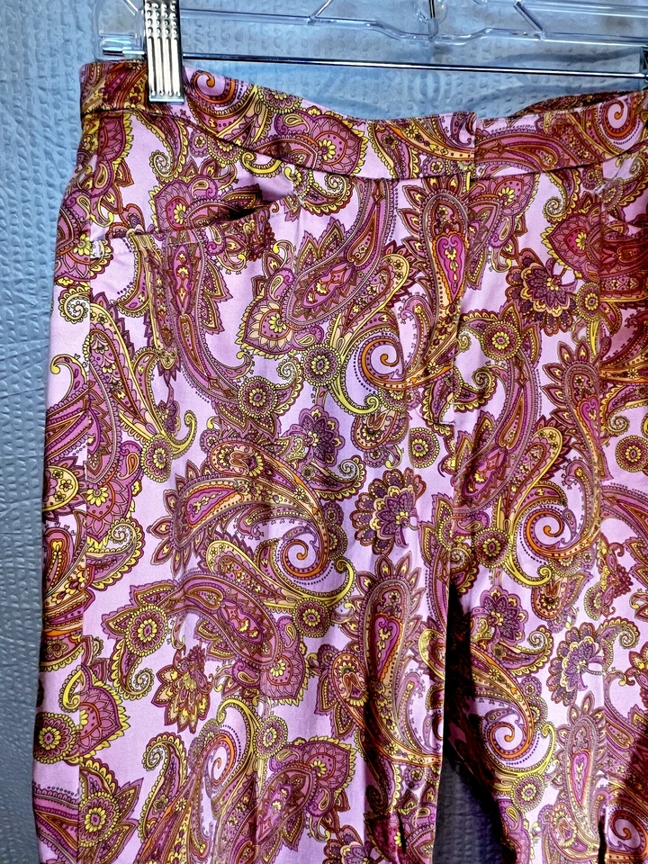 Pantalones Cortos Jones New York Signature Rosa Primavera Paisley Talla 10 Bolsillos Foto 2 de 4