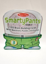 Melissa  Doug Smarty Pants Grade 3- 120 Brain Building Cards Puzzles  Games