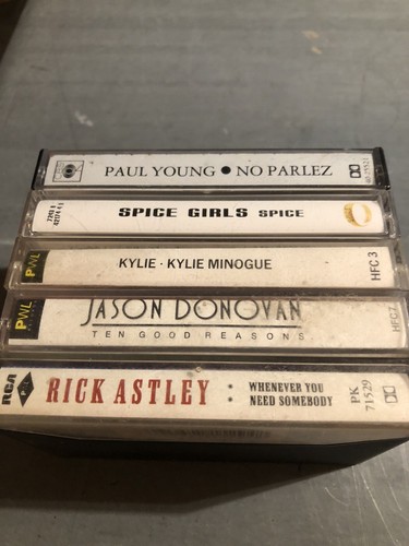 1980s /90s Cassette Tapes X5 Kylie Jason Spice Girls Paul Young Rick Astley - Picture 2 of 7