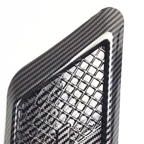 Carbon fiber Look Car Bonnet Air Intake Flow Fender Vent Hood Scoop Cover 2Pcs - Bild 10 von 12