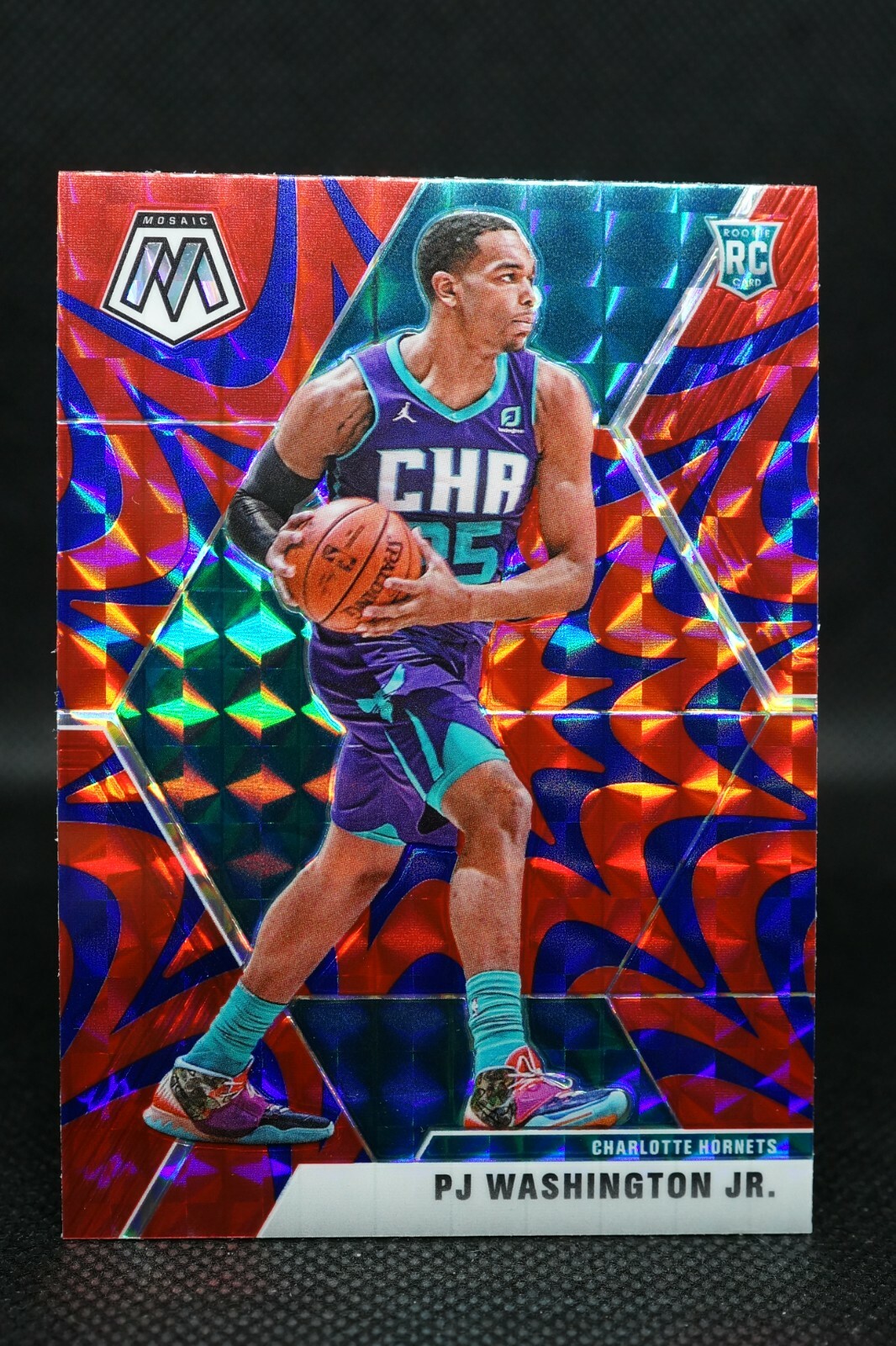 2019-20 Mosaic PJ Washington Jr. Reactive Blue Prizm Rookie RC #213