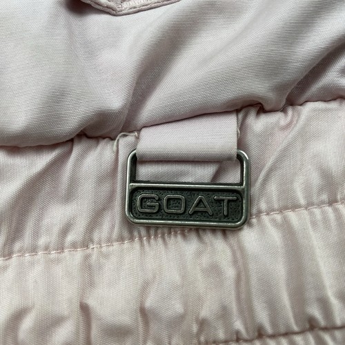 Vintage Mountain Goat Down Filled Skiwear Puffer Jacket White Stag Pink Size L - Picture 9 of 20