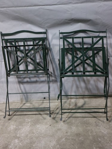 Silla plegable de acero de diseño de 2 piezas sillón sillón retro vintage #27951 - Imagen 9 de 9
