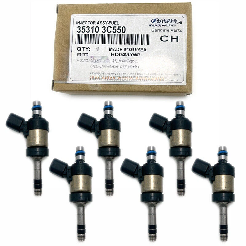 6PCS OEM for 2014-18 Kia Cadenza Sorento Sedona 3.3L Fuel Injectors 35310-3C550 Foto 2 de 4