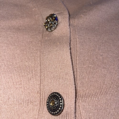 Tory Burch MADELINE Cardigan Pink S/P - Picture 13 of 14