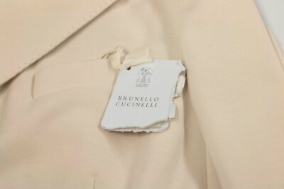 Veste Tricotée Double Boutonnée Brunello Cucinelli - Taille 42 Ivoire - Neuve Avec étiquette