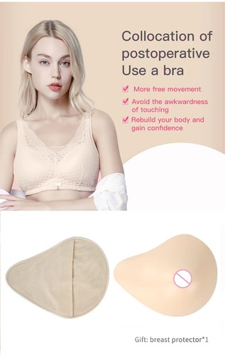 Silicone Breast Form Mastectomy Chest Light Weight Breathable Armpit Resection - Picture 19 of 26