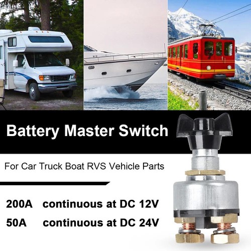 12/24V RV Fixed Key Batterie Isolator Drehschalter 200A Lucas SSB106 Stil - Bild 7 von 8