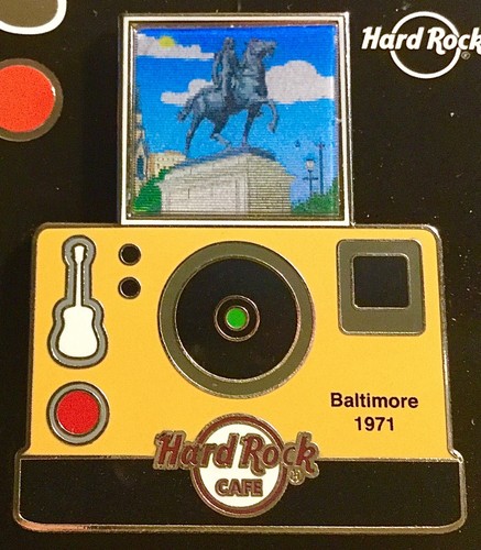 2020 HARD ROCK CAFE BALTIMORE LENTICULAR PHOTO CITY LAFAYETTE MONUMENT LE PIN - Picture 2 of 4