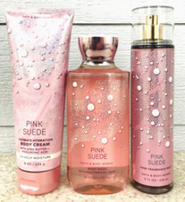 Bath  Body Works PINK SUEDE Shower Gel  Body Cream  Fragrance Mist SET of 3