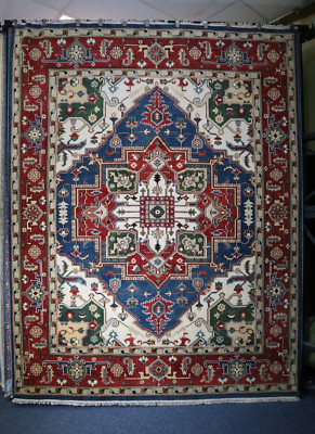 8'0'' x 10'2'' ft. Colorful Indian Serapi Vegetable Dye Hand Knotted Area Rug
