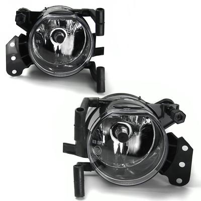 2X Fog Lights NSW Clear Glass Chrome + Bulbs HB4 Set For BMW 5 Series E60 E61
