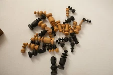 Regency Turned Wood Chess Set (HSE-1/JSF6) Lathed Complete w/Box French