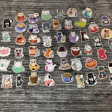Cat Sticker 50 Pack Cute Cartoon Animal Decals Waterproof Kitten Stickers New