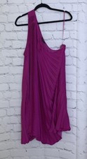 Banana Republic Women’s X-Large Mini Dress One Shoulder Pleated Fuchsia Pink