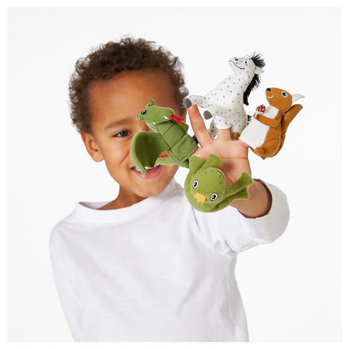 IKEA Gulleplutt Prinz Frosch & Pferd Mini Finger Puppe Zeug Tier/Plüsch ~4" - Bild 3 von 4