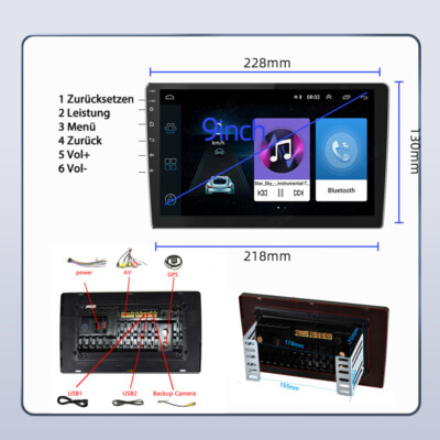 Ohradio 2+64GB Android 15 Autoradio Für Peugeot 308 T9 308S 2013-2021 Mit Wireless Carplay Und Wireless Android Auto, 9" Touchscreen, WiFi, HiFi,GPS, BT RDS/FM SWC+Rückfahrkamera+MIC