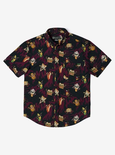 RSVLTS Evil Eats Kunuflex Shirt Men's M NWT Black Horror Foodie Vintage Rare Med
