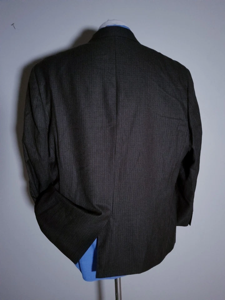 50R Ralph Lauren Chaps Tooth Over Check 4-SEASON Tweed Blazer Jacket Sport Coat - Image 4 of 4