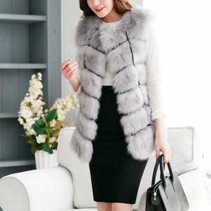 fluffy sleeveless jacket