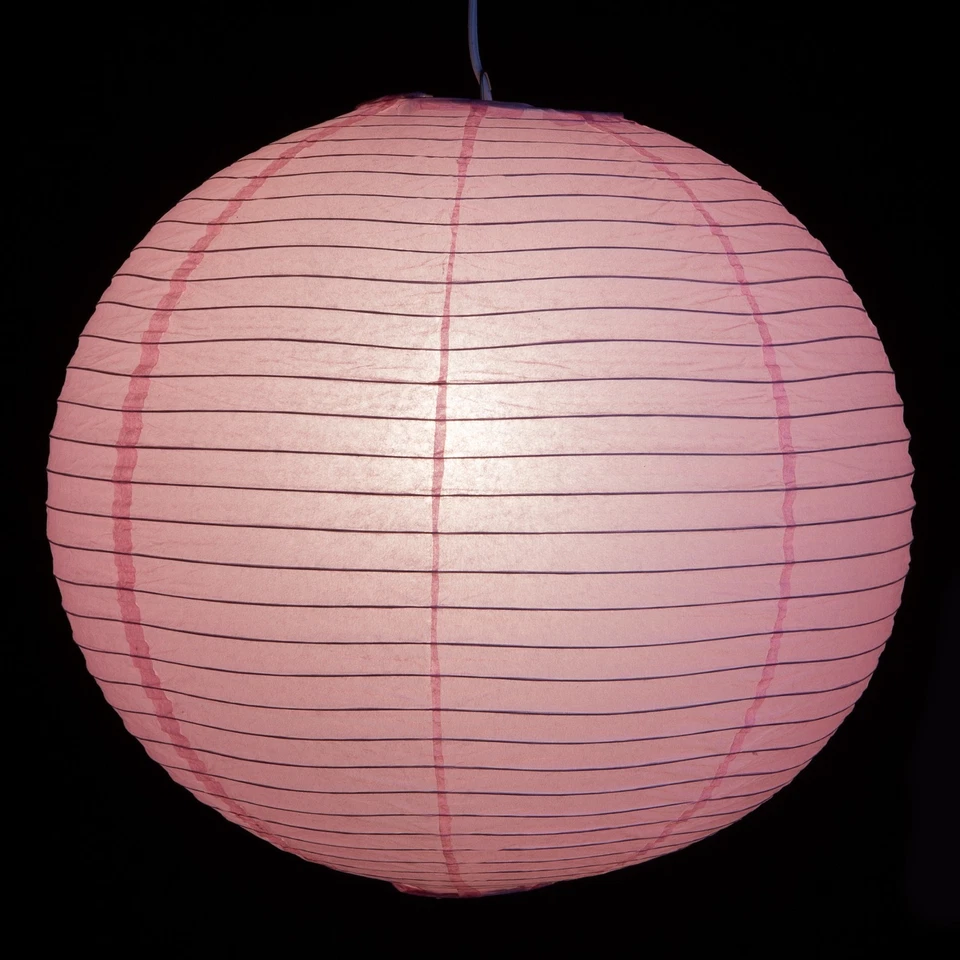 (3件套)浅粉色纸派对婚礼灯笼-12英寸、16英寸和20英寸尺寸 — 第 2/3 张图片