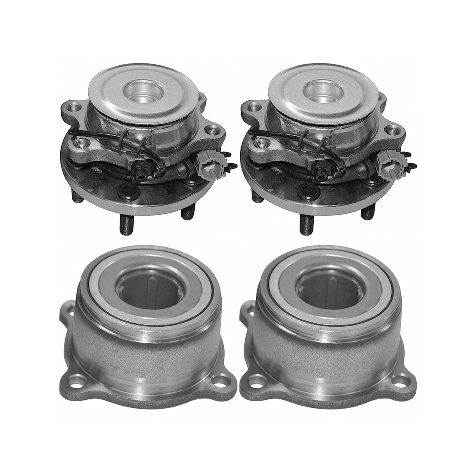 Módulo de cojinete de rueda delantera y buje trasero para Nissan Frontier Xterra 2005 2006 2x2 Foto 2 de 4