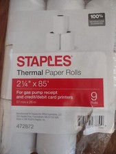 Staples Thermal Paper Rolls 2 1/4" x 85' 9 Pack  472872 (A2)