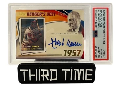 HANK AARON 2016 TOPPS AUTO #D /25 BERGER'S BEST AUTOGRAPH POP 2!! PSA 9 AUTO 10 - Bild 1 von 4